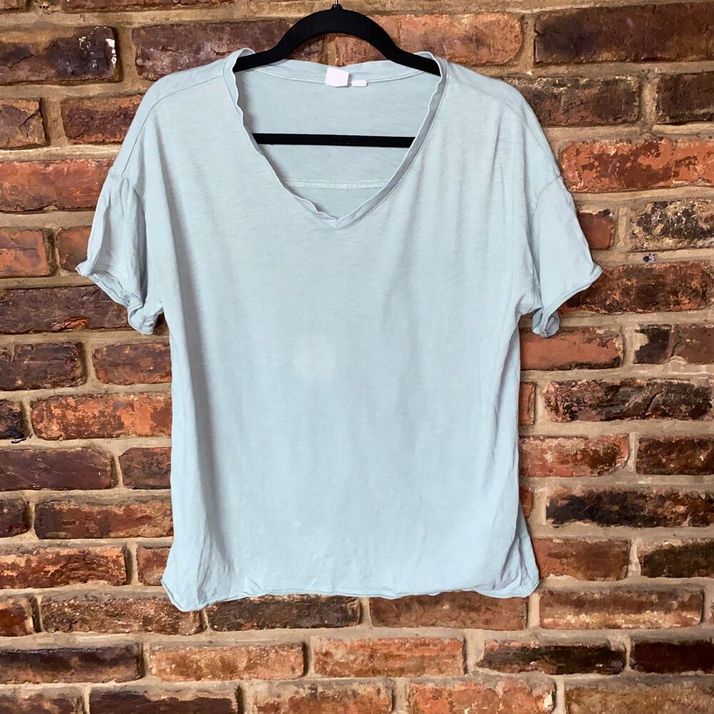 Gap Light Green Short Sleeve V-Neck T-Shirt Women's Size XS